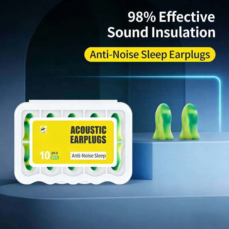 Soft Foam Ear Plugs for Sleep, Ergonomic Curved Design,  Comfortable  Noise Cancelling Ear Plugs for Sleeping,Travel and Work