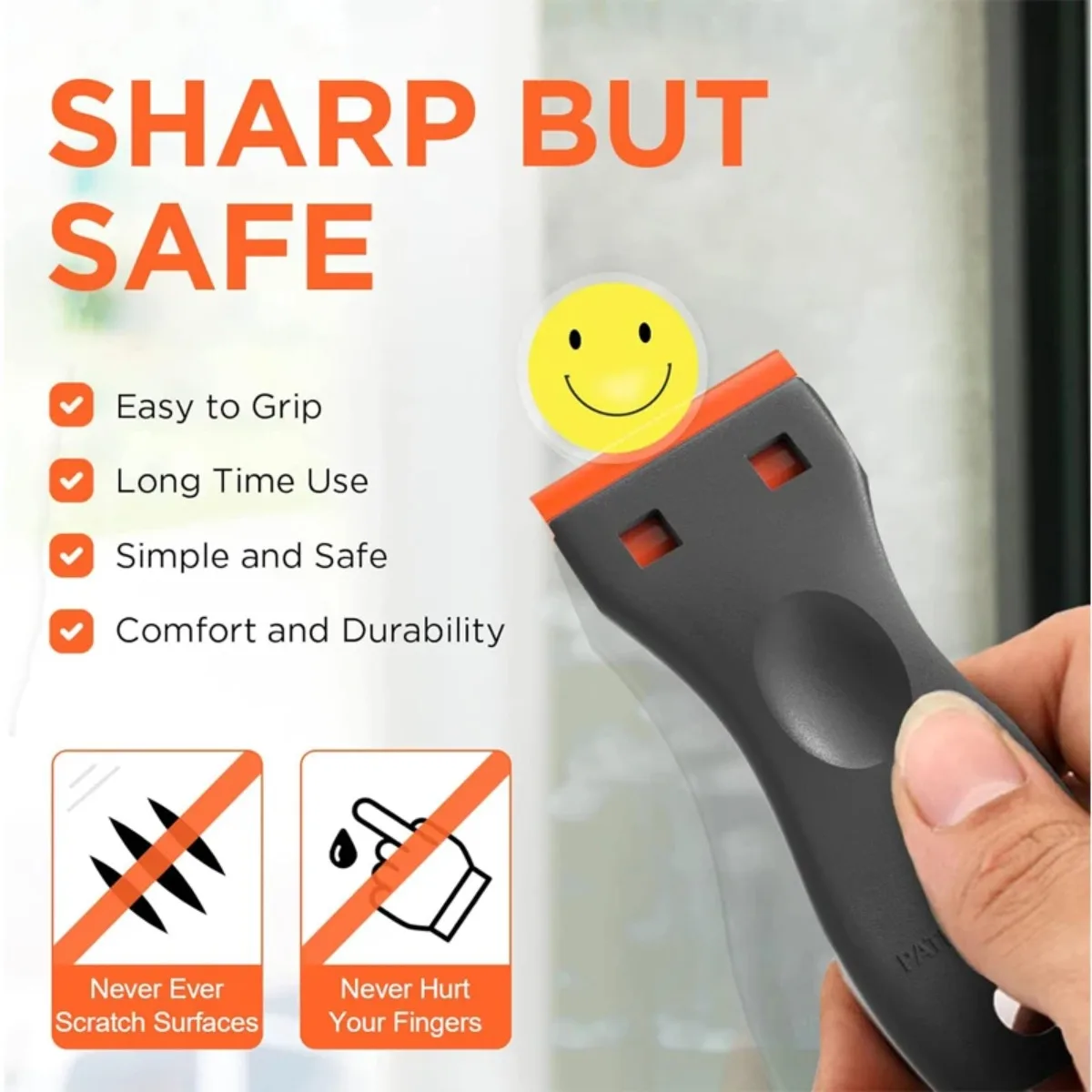 Plastic Glue Removal Scraper Multifunctional Cleaning Tool Sticker Residue Remover For Kitchen Glass Household Surface Cleaning