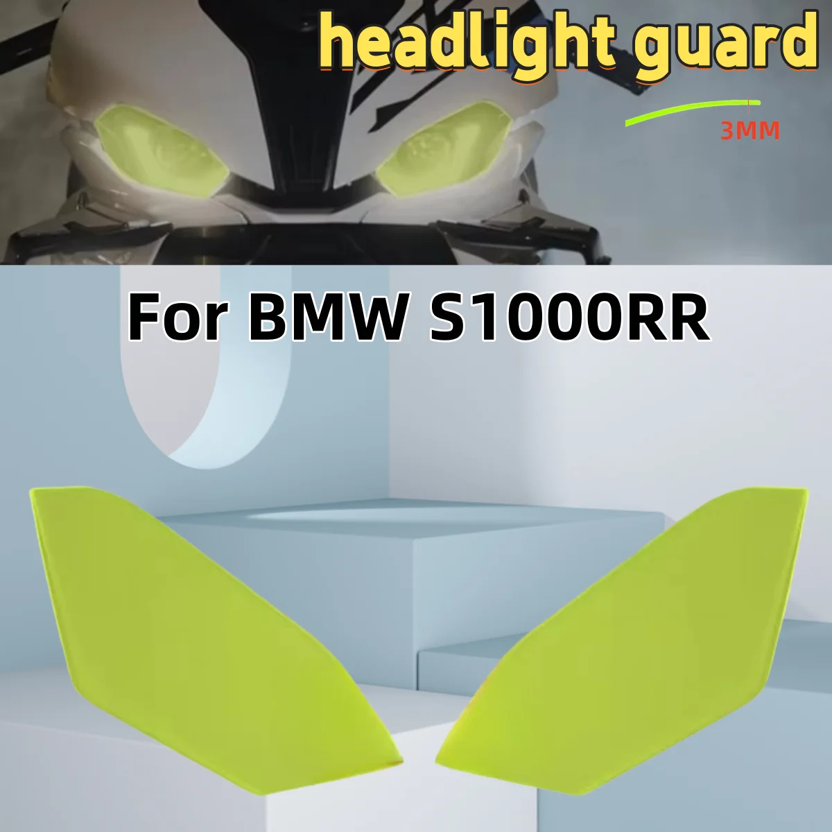 

For BMW S1000RR S 1000RR S1000 RR Motorcycle Acrylic Front Headlight Guard Head Light Lens Cover Protector