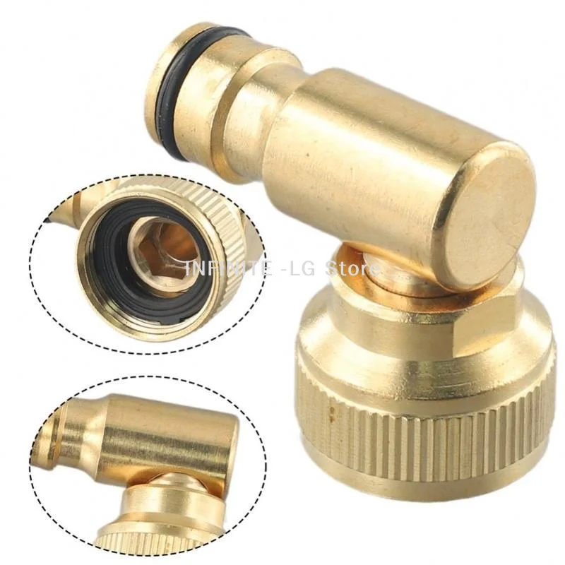 EU Hose Reel Swivel Elbow Quick Connector For Hoselock Plug 3/4in BSP Female Outdoor Garden Hose Faucet AdapterINFINITE -LG
