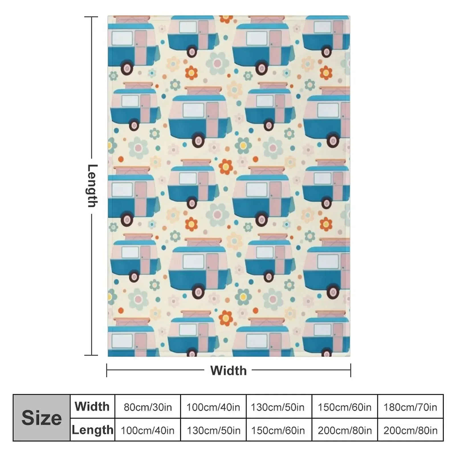 Bright Daisy Dot Vintage Caravan Pattern Throw Blanket Plush Polar Sofa Throw wednesday Blankets