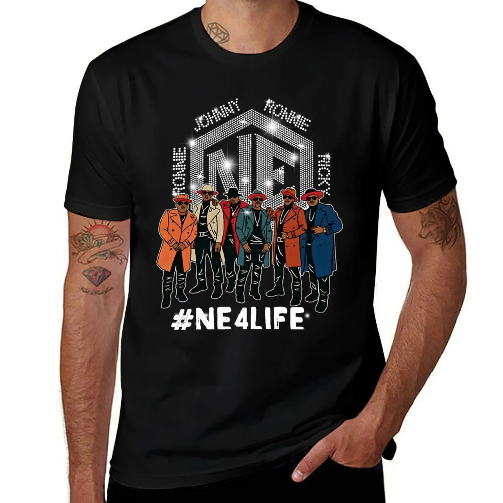 

New Edition NE4LIFE Black T-Shirt g man t shirts for men man t shirt cotton cotton tshirt 100% T-Shirt