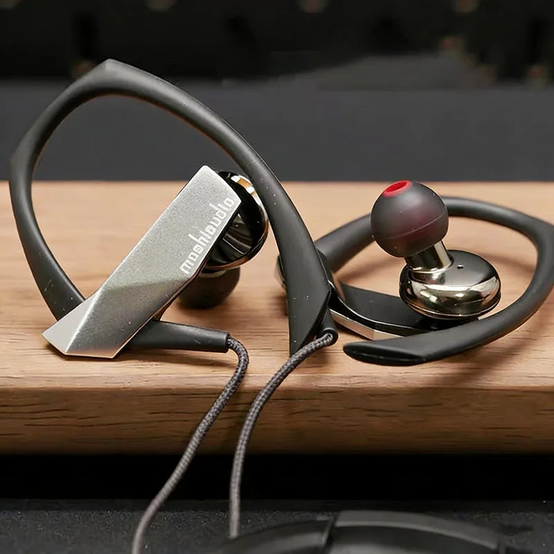 

Спортивные наушники-крючки с двойным динамическим драйвером Super Bass, проводная гарнитура 3,5 мм с микрофоном и регулятором громкости для мобильного телефона