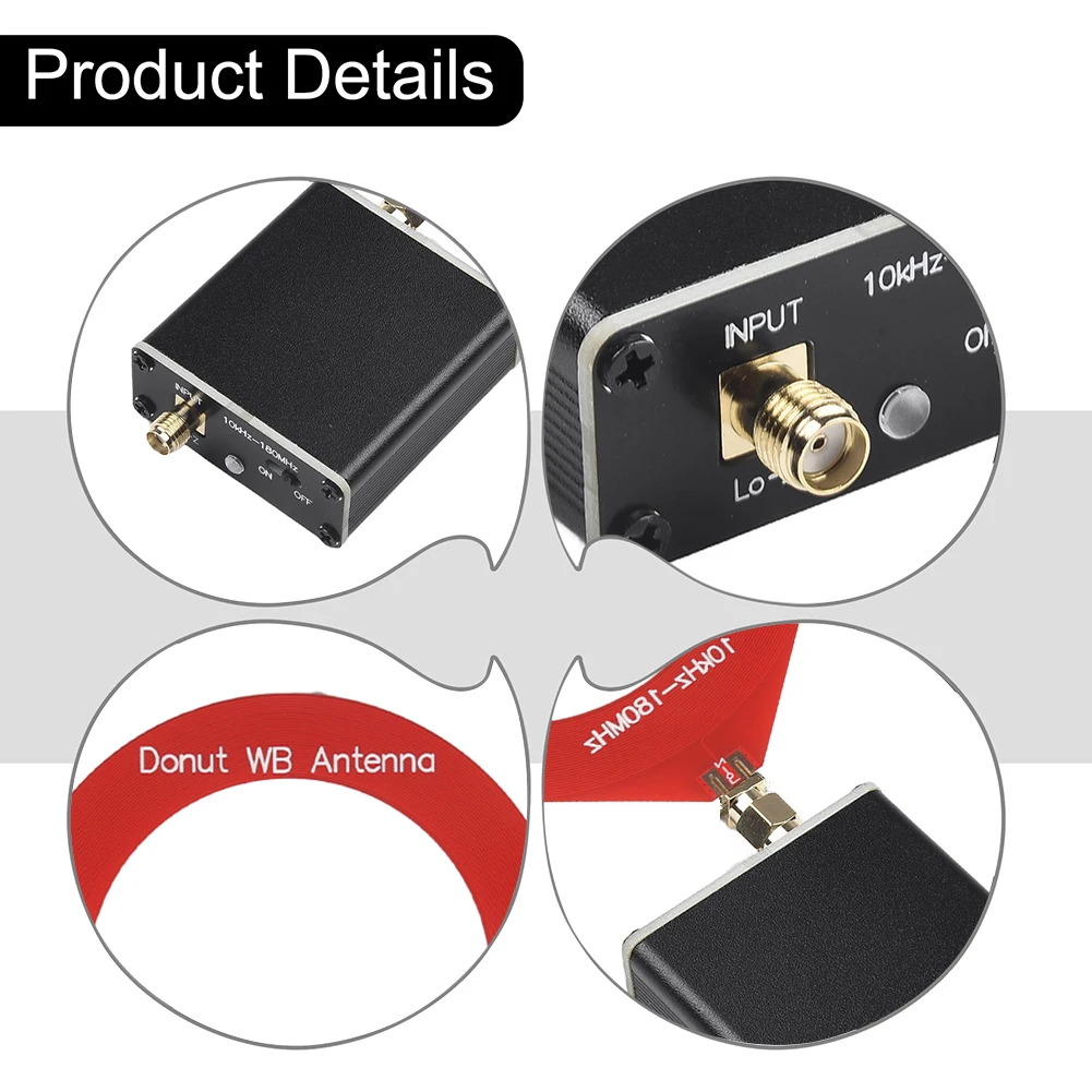 Donut Antenna with Low Impedance Converter Frequency Range 10kHz to 180MHz Perfect for Radio Enthusiasts and Walkie Talkies