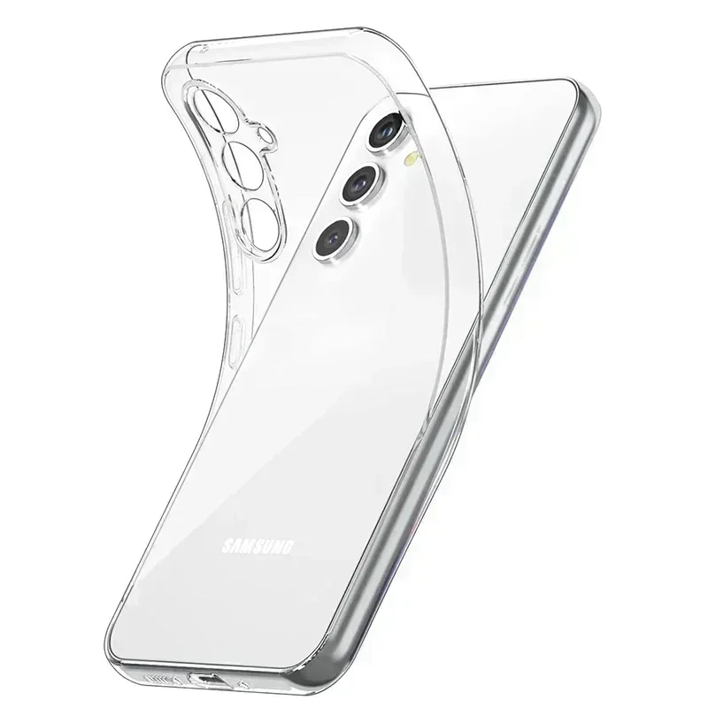 Мягкий силиконовый чехол с полной защитой камеры для Samsung Galaxy A54 A34 A14 A04S A04 5G, прозрачная задняя крышка, ультратонкая задняя крышка, чехол