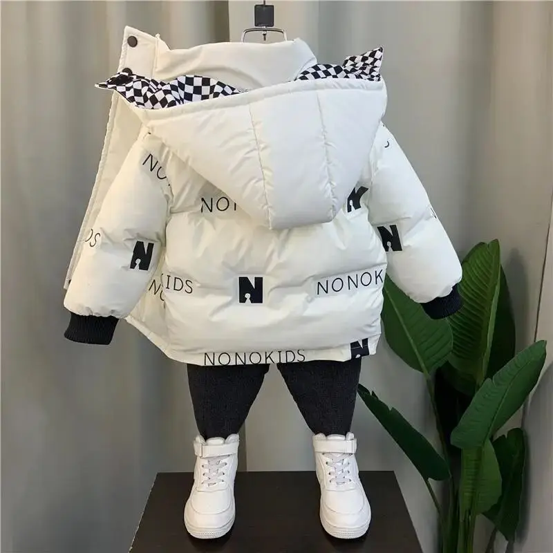 

Children's Parkas Boys Winter Warm Coats Teen Fashion Hooded Jackets Thicken Kids Winter Outdoor Coat Baby Parka New