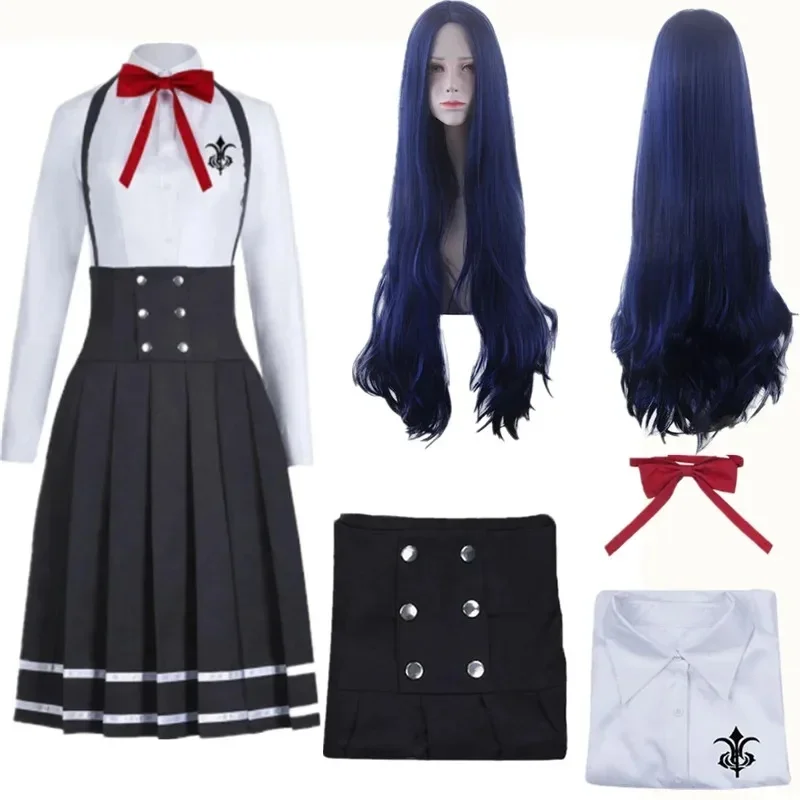 Costume de personnage d'anime Danganronpa V3 Shirogane Tsumugi, uniforme scolaire féminin JK, jupe, costume de cosplay