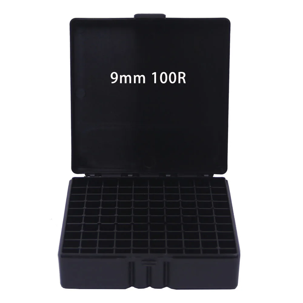 50/100 Rondes Tactische Kogel Box 9mm/.223/.38Super Pistool Geweer Munitie Carry Opbergdoos Flip-Top Kogels case Jacht Accessoire