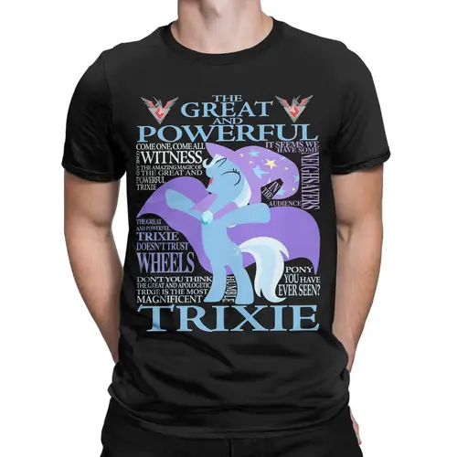 Imagen 2 del producto Camiseta The Great and Power Trixie MLP para hombre, Camiseta de algodón 100% a la moda, camisetas de manga corta, ropa Idea de regalo