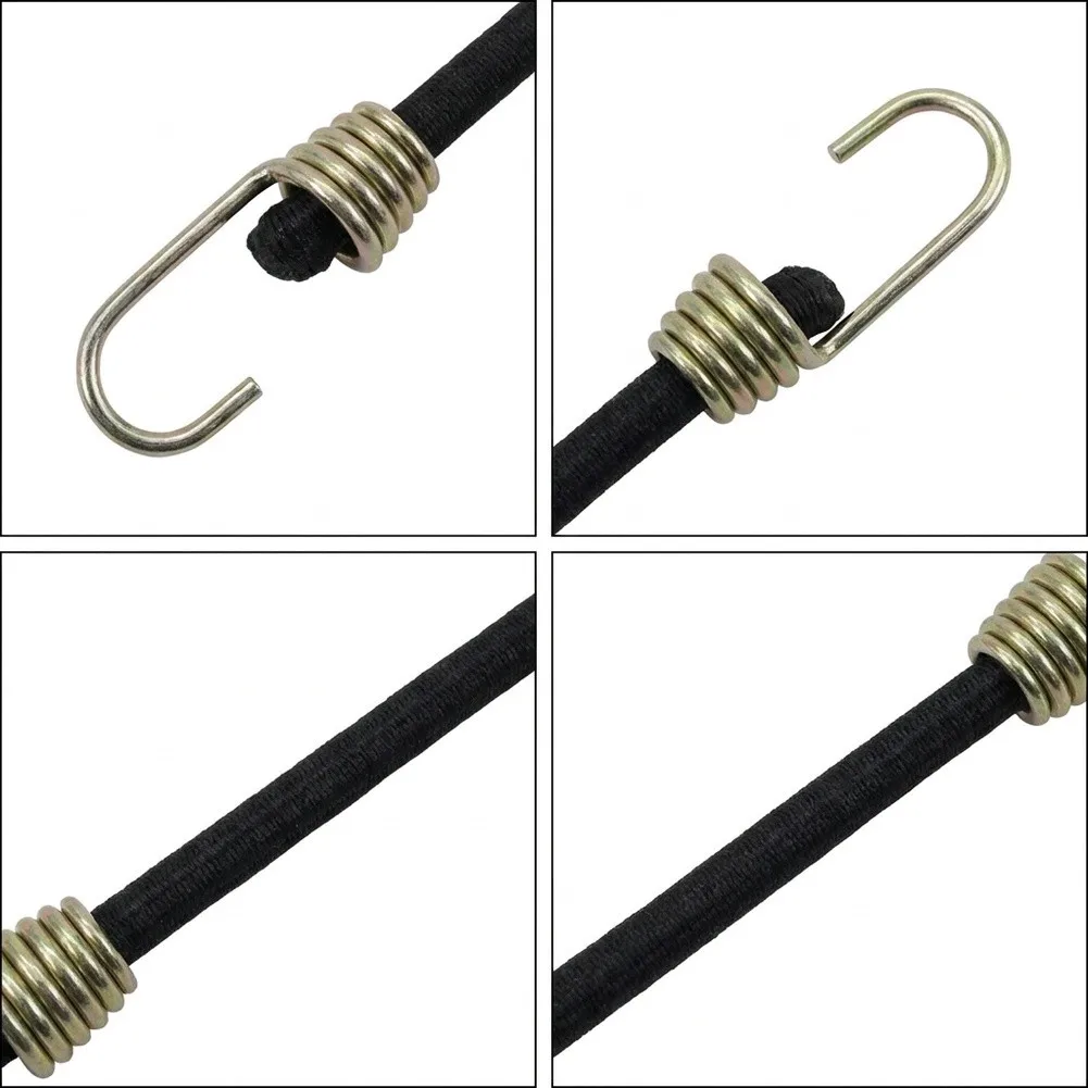 4mm Latex Elastic Rope with Hooks for Mini Rope Applications 20pcs Lightweight Secure Fastening Strap for Travel Use