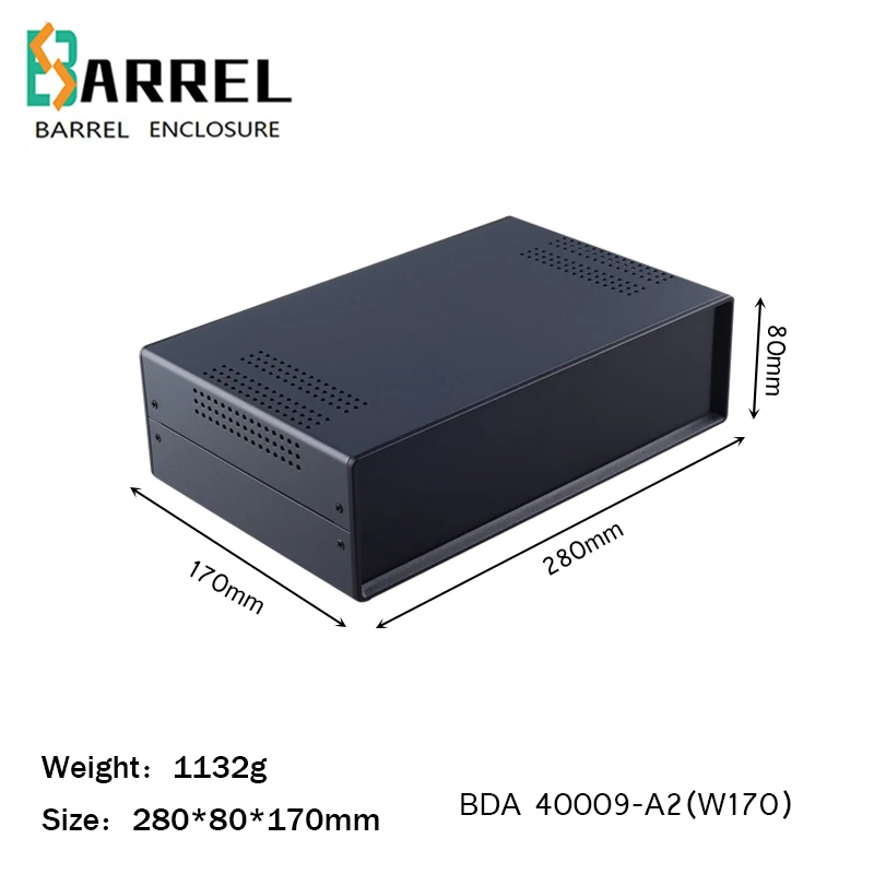 280*170*80mm Iron DIY electrical control outlet box housing wire connection project box PCB design instrument case junction box