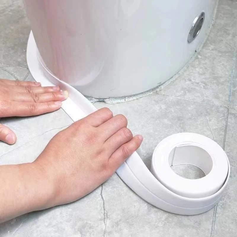 3.2M Waterproof Sealing Tapes PVC Caulk Tape Oil-proof Mold Resistant Self-adhesive Corner Wall Stickers for Bathroom Kitchen