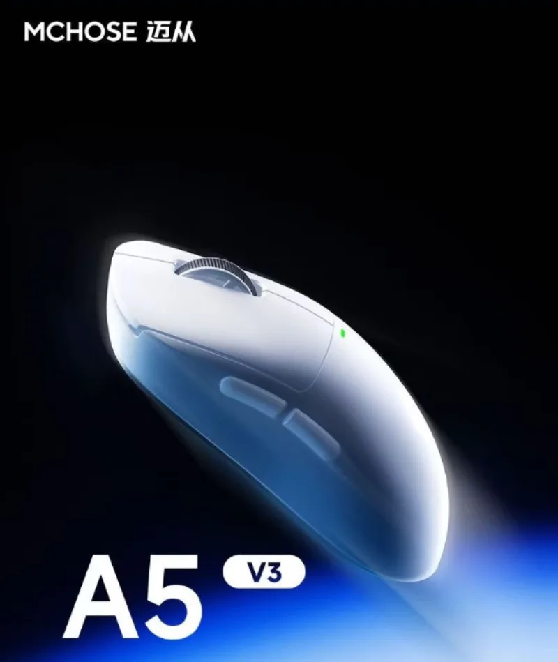 MCHOSE A5 V3 Tri-mode Gaming Mouse 56g Ultra Light PAW3395 Sensor Ergonomic Design For Small Medium Hand Gamers
