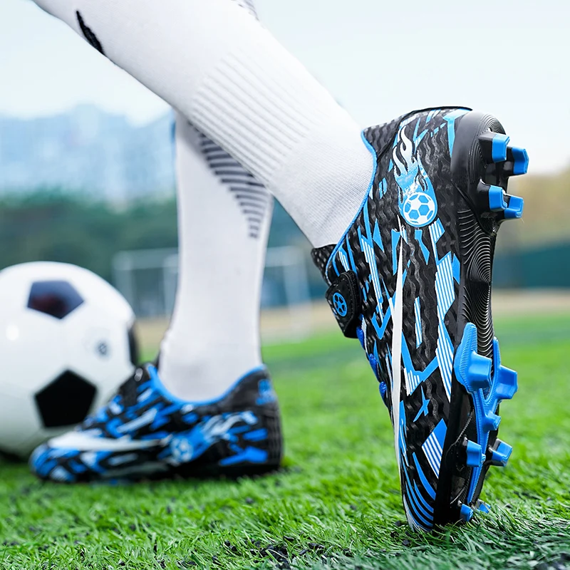 أحذية كرة القدم الرجالية مرصعة TF/FG أحذية رياضية لتدريب الأطفال خفيفة الوزن وسريعة أحذية كرة القدم أحذية كرة القدم المريحة المقاومة #4