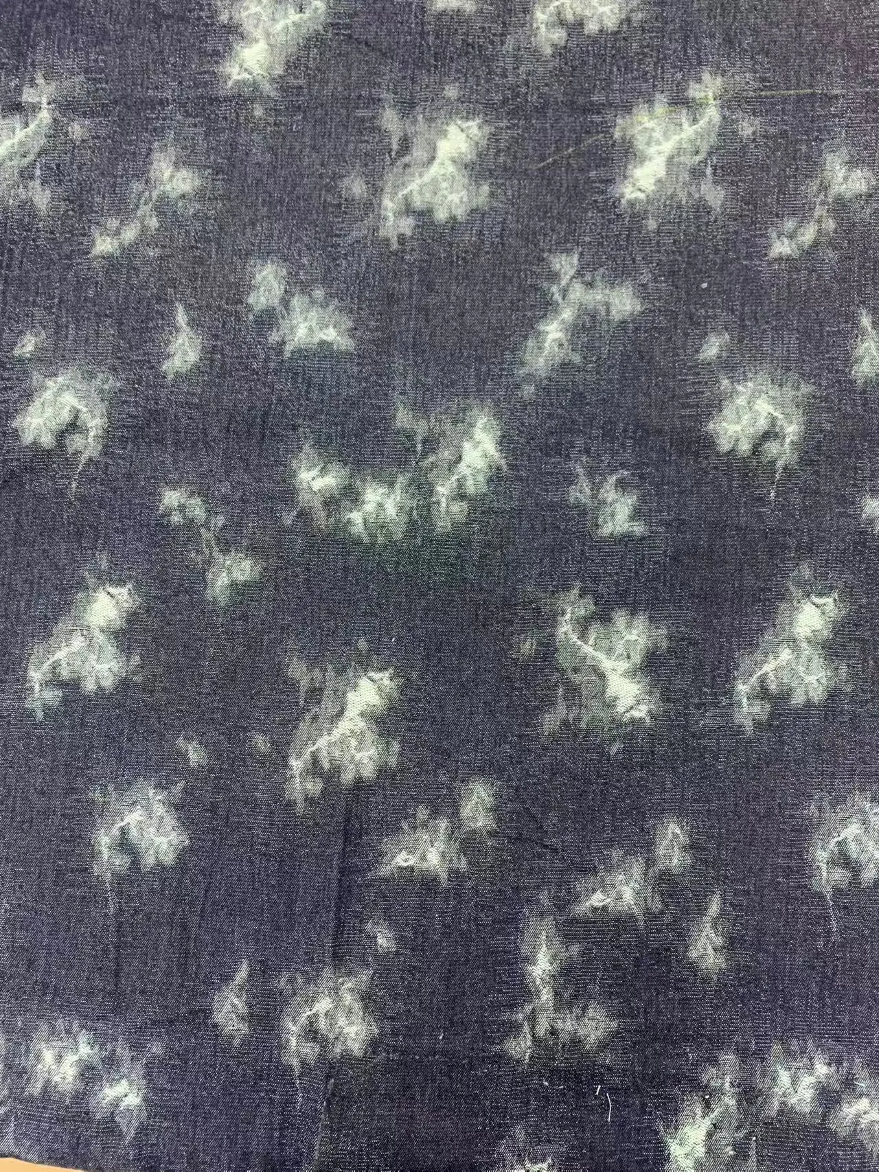 

Denim Fabric Thickened Irregular Clouds Jacquard Washed Denim For Sewing Dresses Bags Pants bags hats DIY Denim Fabric