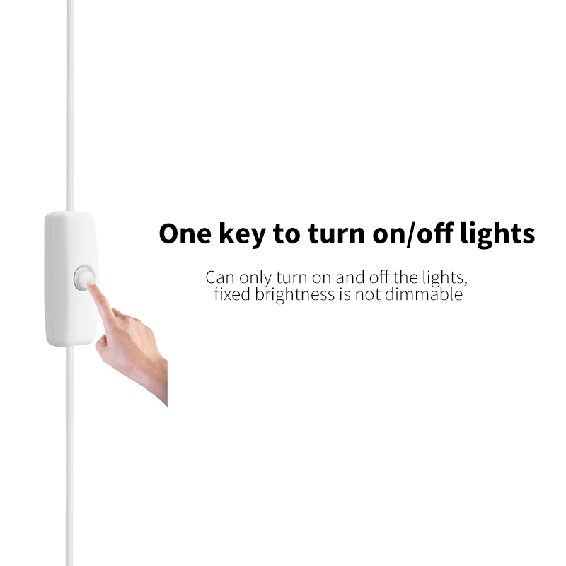 5V 2835 LED Strip Light with USB Push switch 60LEDs/m Flexible Light Strip for Room Kitchen Lighting Lamp Decoration