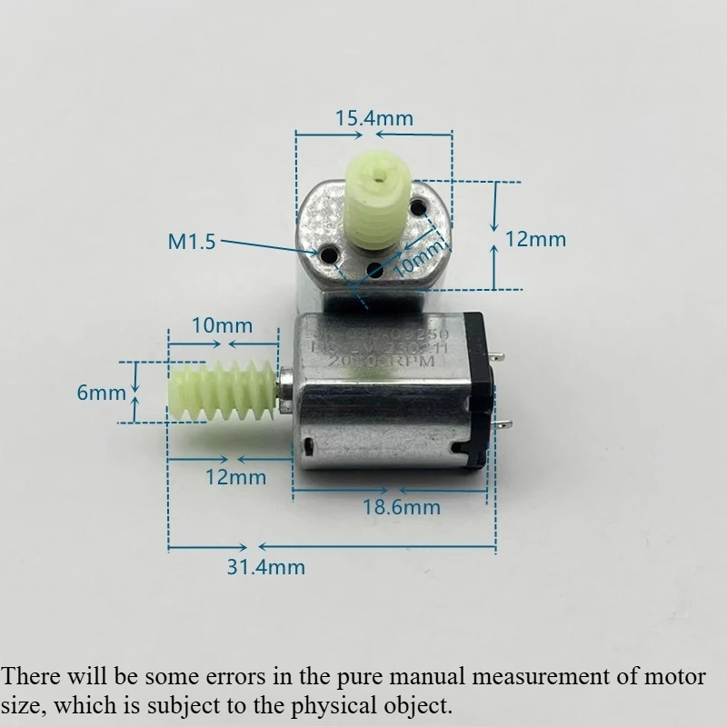 PK030-09250 DC motor 3V-12V fingerprint lock smart lock electronic equipment toy maker model car xiaomada with worm gear.