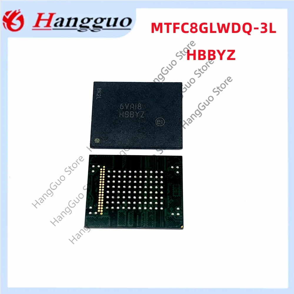 

Free Shipping 1pcs/Lot Original MTFC8GLWDQ-3L AIT Z silk screen HBBYZ BGA memory IC chip