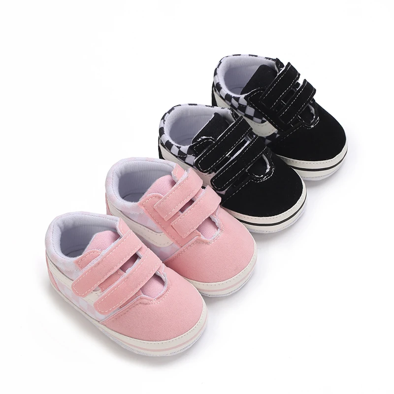 

Spring and Autumn New 0-18M Boys and Girls Newborn Baby Shoes Classic Plaid Sports Soft Sole PUFirst Walker Casual Sports Shoes