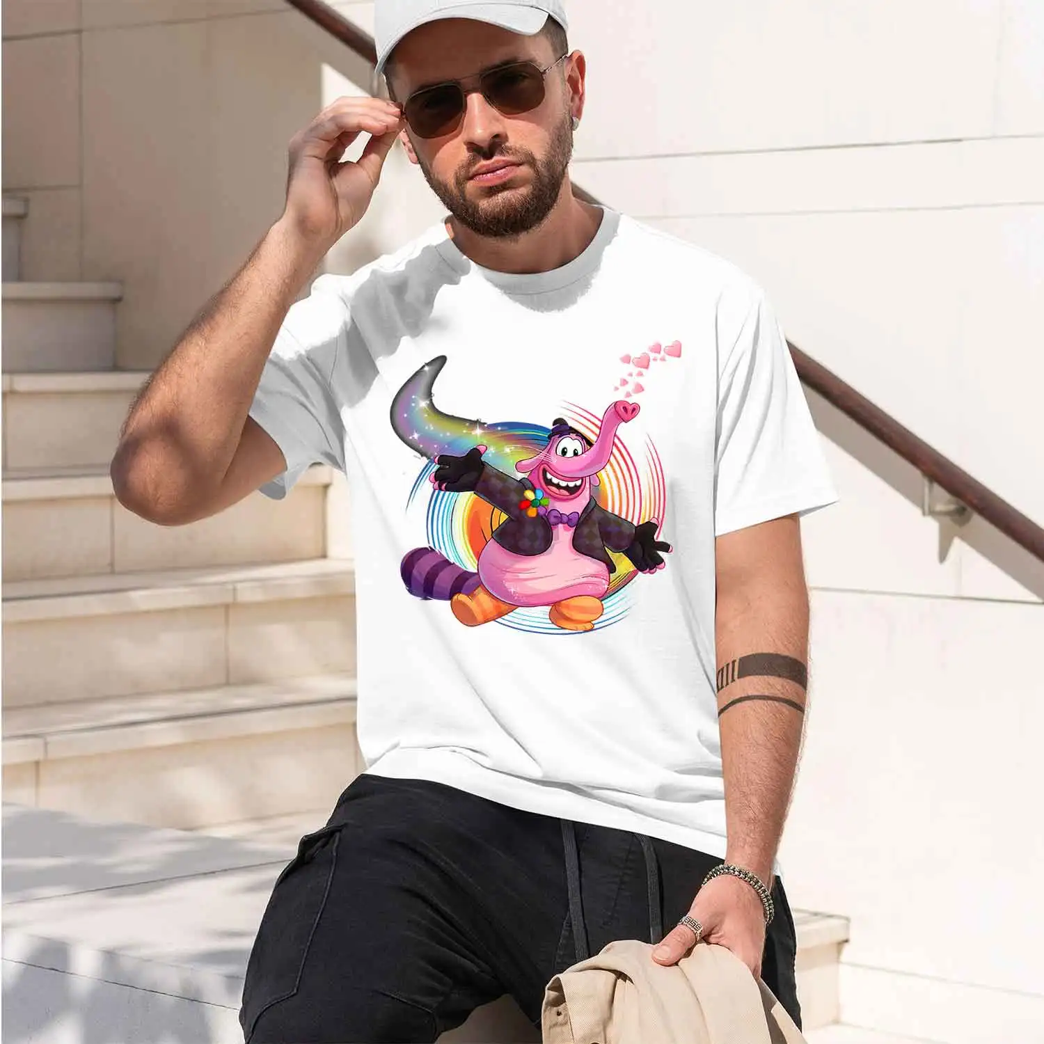 Tomy Inside Out Zingende Bing Bong 2026 New Model Men’s Short-sleeve crewneck T-Shirt Classic Casual Multiple Colors and Sizes f
