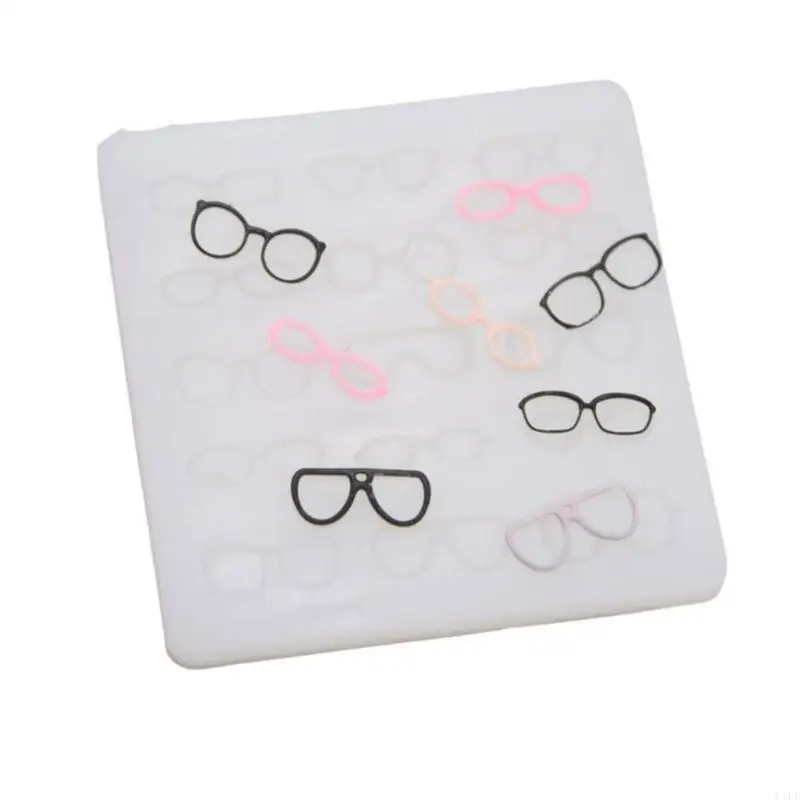C1FE Soft Clay Face Eyeglass Frame Silicone Mold Craft Silicone Mould Soft Clay Face Resin Mold for DIY Projects