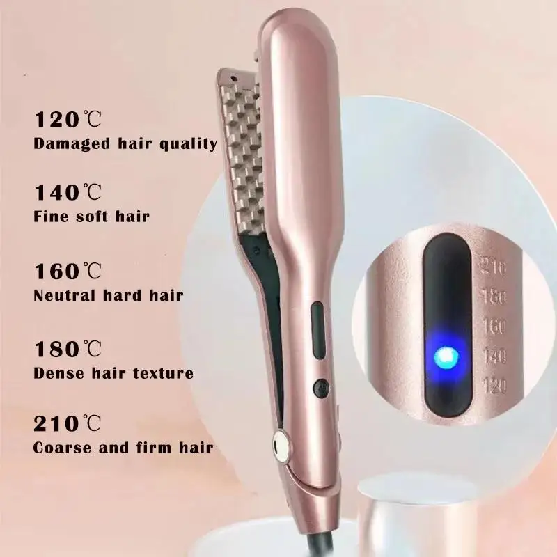 VoluVibe Ceramic Hair Crimping Iron Curler Tool for Fluffy Volume Styles - Hair Texturizing Iron - view 3