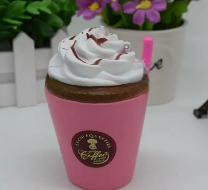 Soft Squishy Slow Rising Coffee Cup Toy Anti-Stress Fun Gift for Kids Children Cute Jumbo Funny Joke Stress Relief Fidget Toys