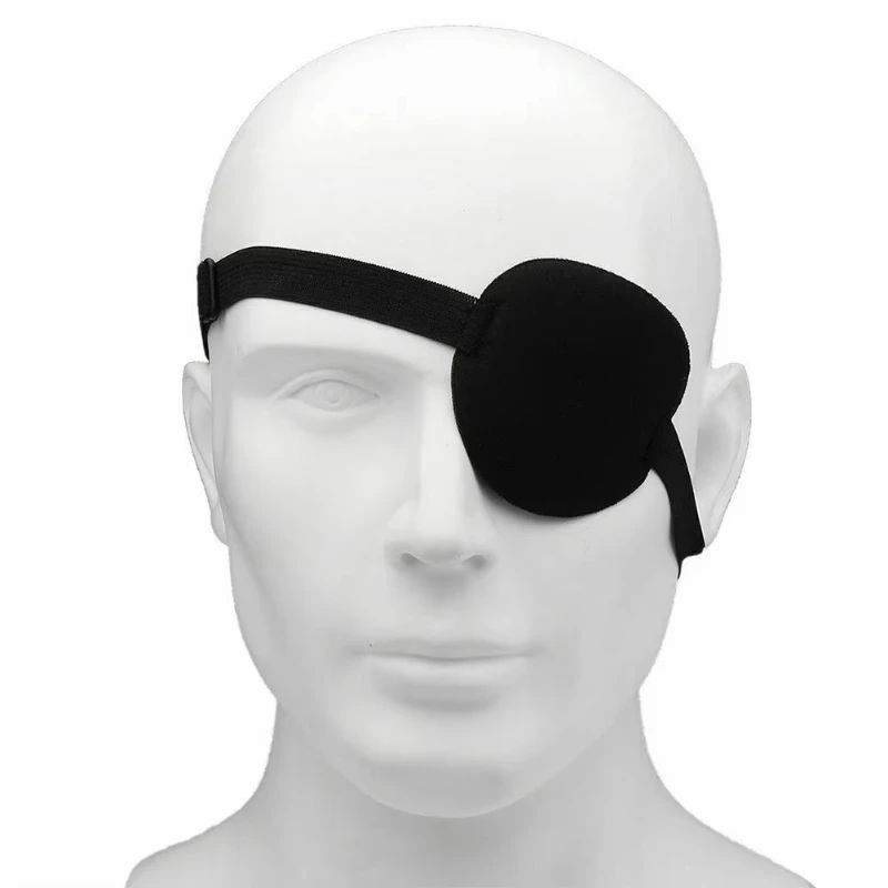 Unisex PIe Patch Black mono mask, adjustable concave eye patch eye mask, children