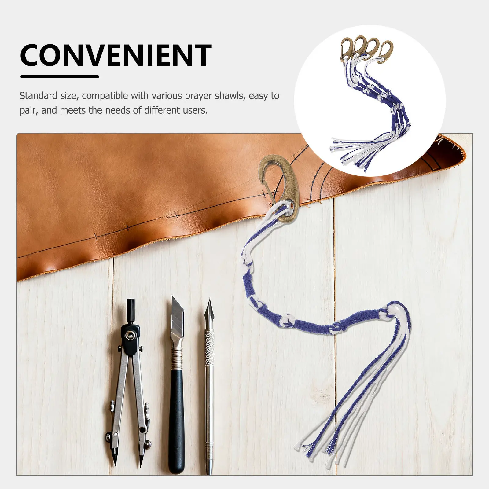 

4 шт. мини-клипсы-украшения для молитвенных шалей с кисточками, еврейские подвески-брелоки для платков с еврейской надписью