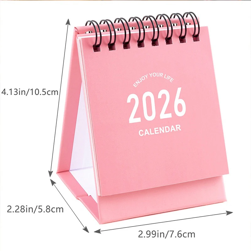 Creative Coil Calendar Planner 2026 Mini Desk Calendar Desktop Ornament Decoration Office Stationery