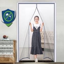 DTGJ Cortina de pantalla magnética de la puerta tamaño personalizado , Mosquitero de puerta tamaño personalizado del mosquito de mosquito catenario de cierre automático sala de estar cocina fácil de instalar
