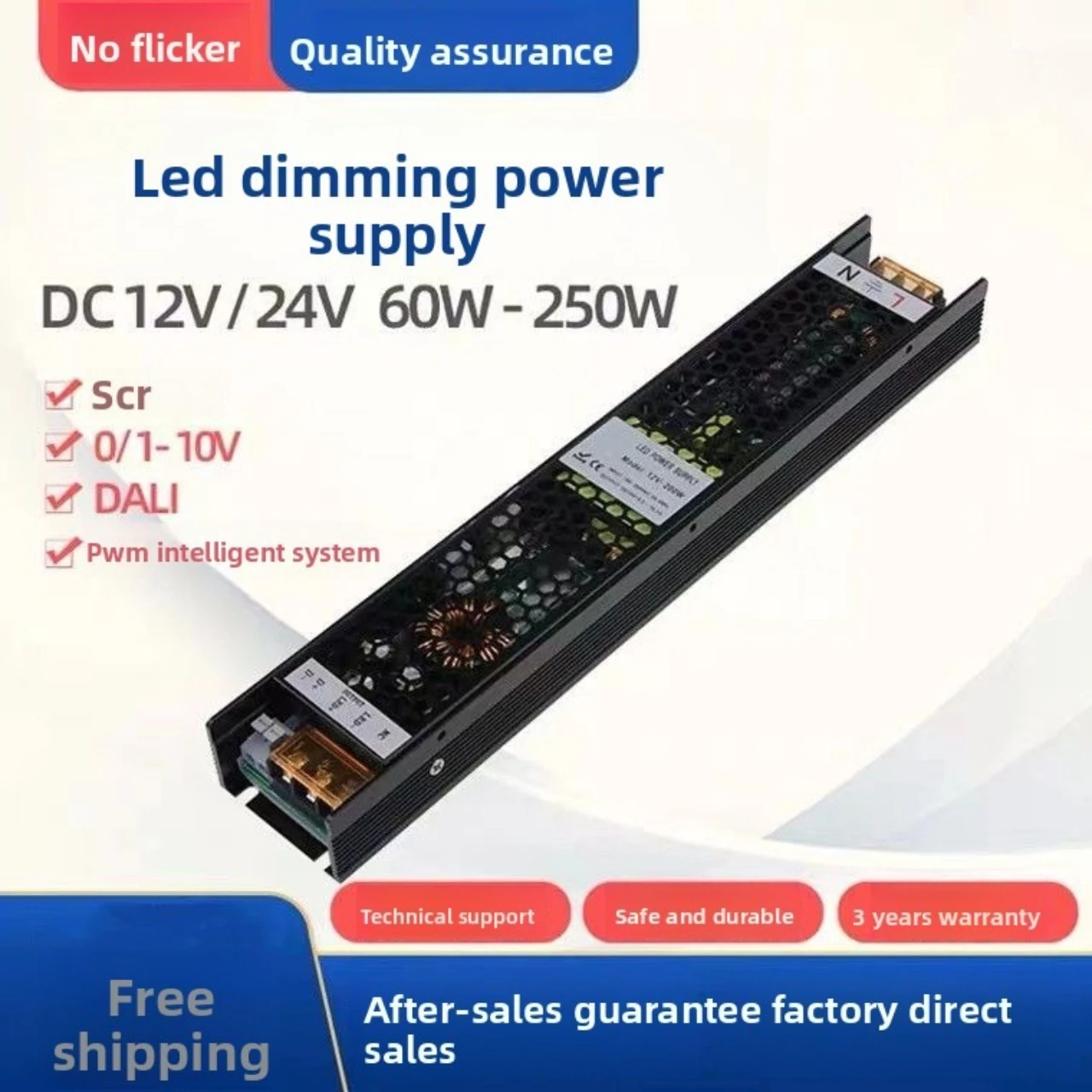 LED Power Supply AC190-240V DC12V 24V Mute Lighting Transformer LED Converter Light Driver Power Adapter 60W 100W 200W 300W 400W