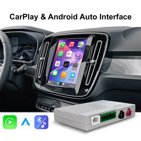 무선 카플레이 안드로이드 오토 레트로핏 키트 디코더 박스 카플레이 인터페이스 볼보 V60 V90 S60 XC40 XC60 XC90 S60 S90 2017-2022용