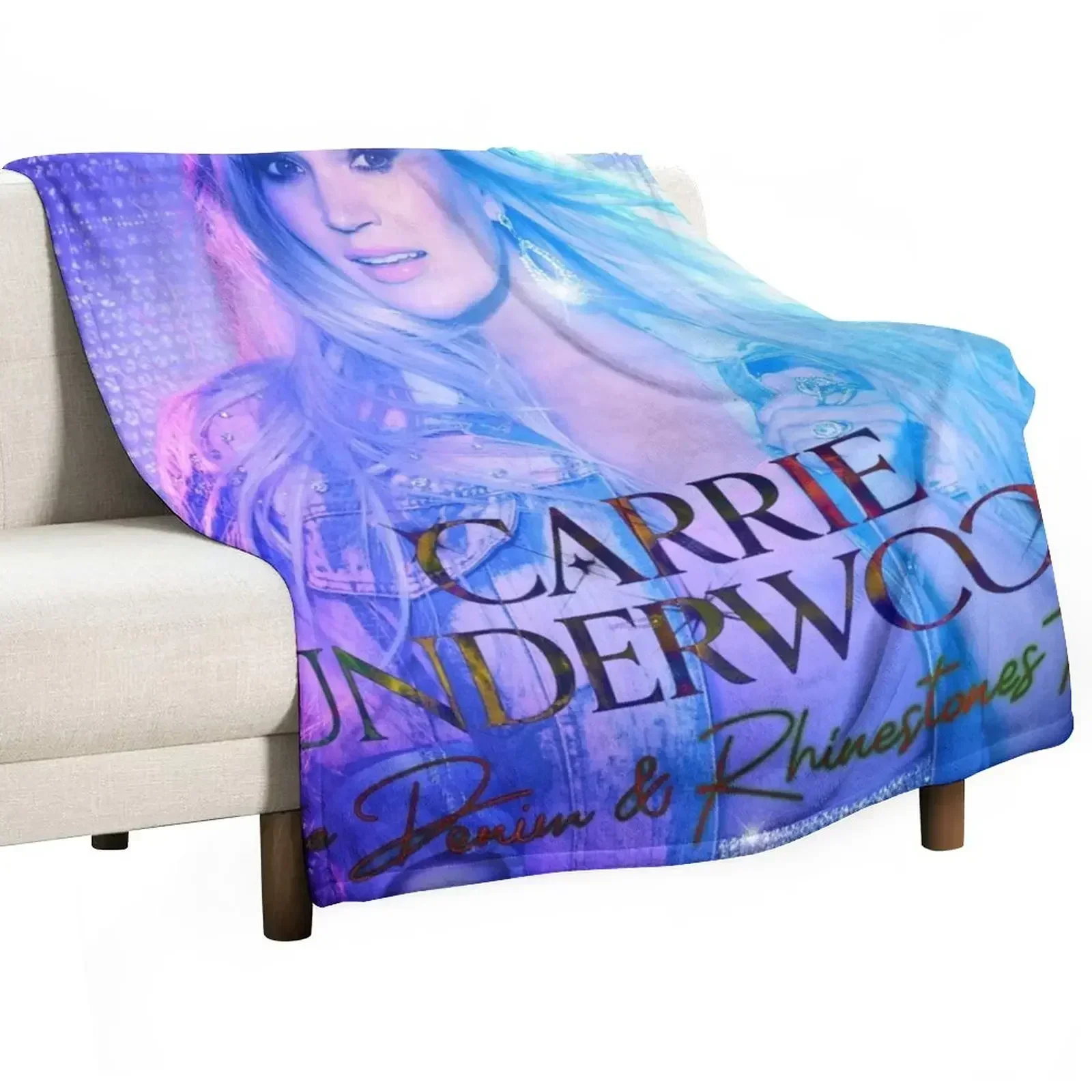 denim & rhinestones carrie tour 2022 masmay Throw Blanket Large For Baby Luxury Brand Blankets