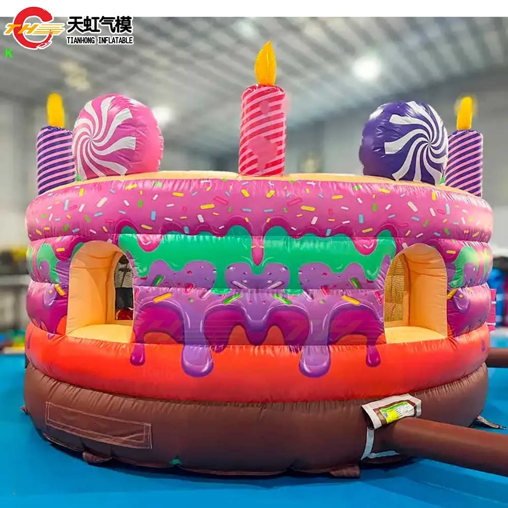 Fast Ship Durable Inflatable Cake Bouncer Outdoor Commercial Inflatable Bounce House Bouncy Castle Air Jumper for Children Party