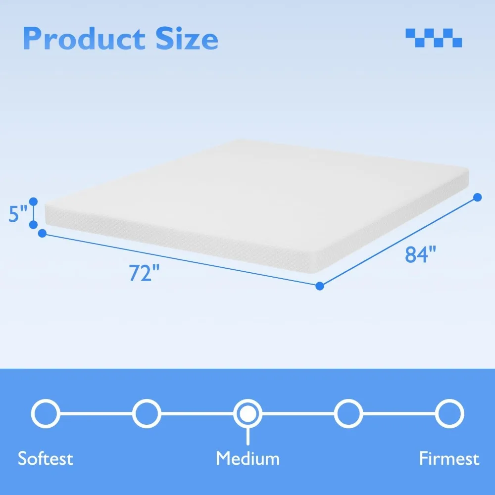 Materasso in memory foam gel Materasso medio-ferme per alleviare la pressione e materasso per dormire più fresco per bambini adulti