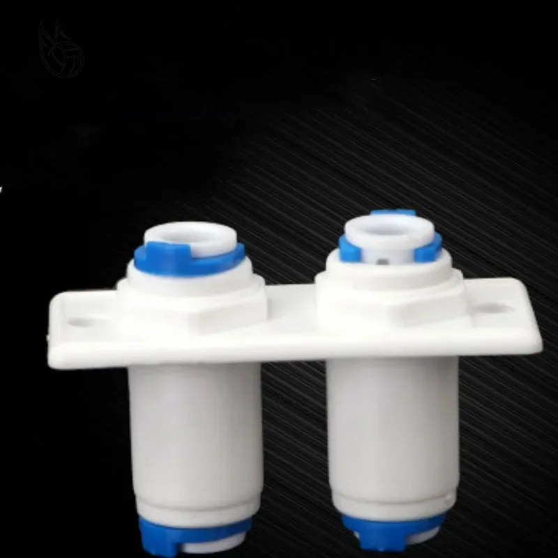 Reverse Osmosis Aquarium System Double Bulkhead Straight 1/4\