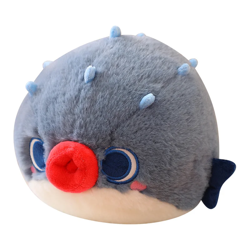 Juguete de peluche Kawaii Pufferfish para niños, almohada suave, animales marinos, Puffers, peces de acuario, regalo