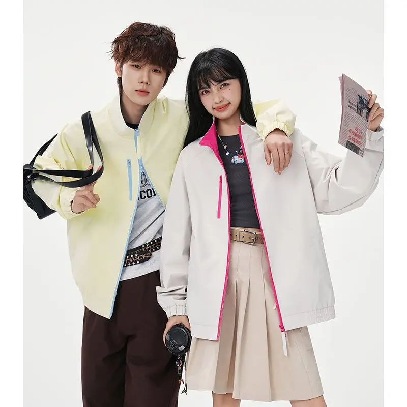 

Новая демисезонная шерстяная куртка унисекс с воротником-стойкой для подростков, прочная, многофункциональная верхняя одежда