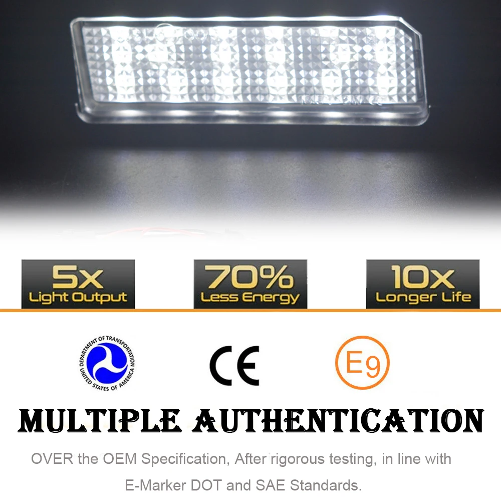 2x Canbus LED Tail License Plate Parking Lights For KIA PRO Ceed ED 2006-2011 Ceed MK2 JD 2012-2018 Hyundai I30 Tailgate Lamps