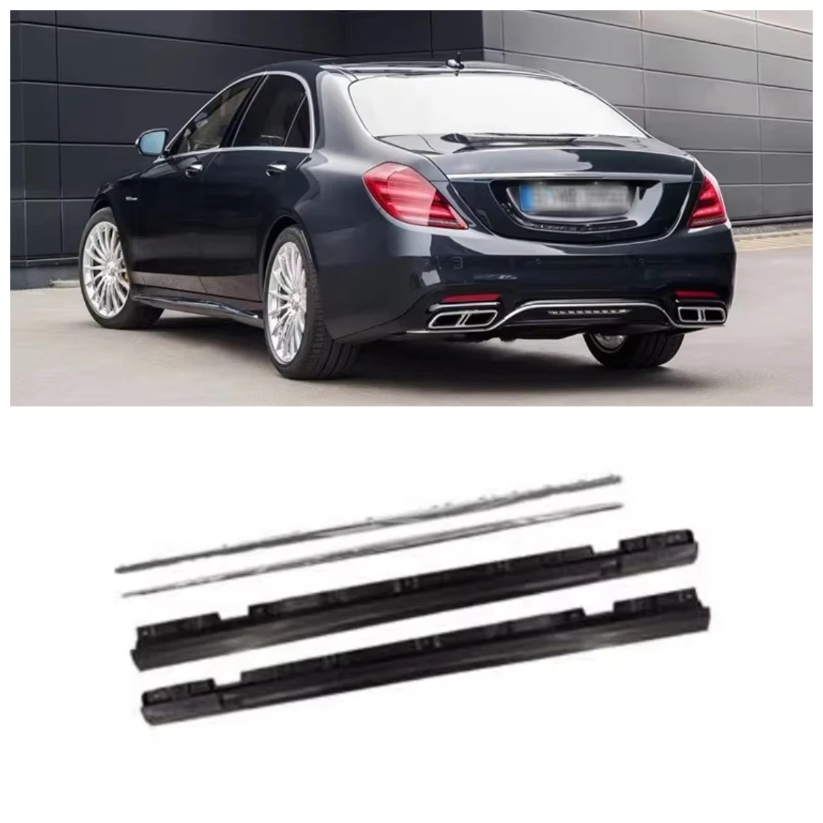 

High Quality S65 Style Car Bumper Auto Parts Side Skirt for W222 2014-2022
