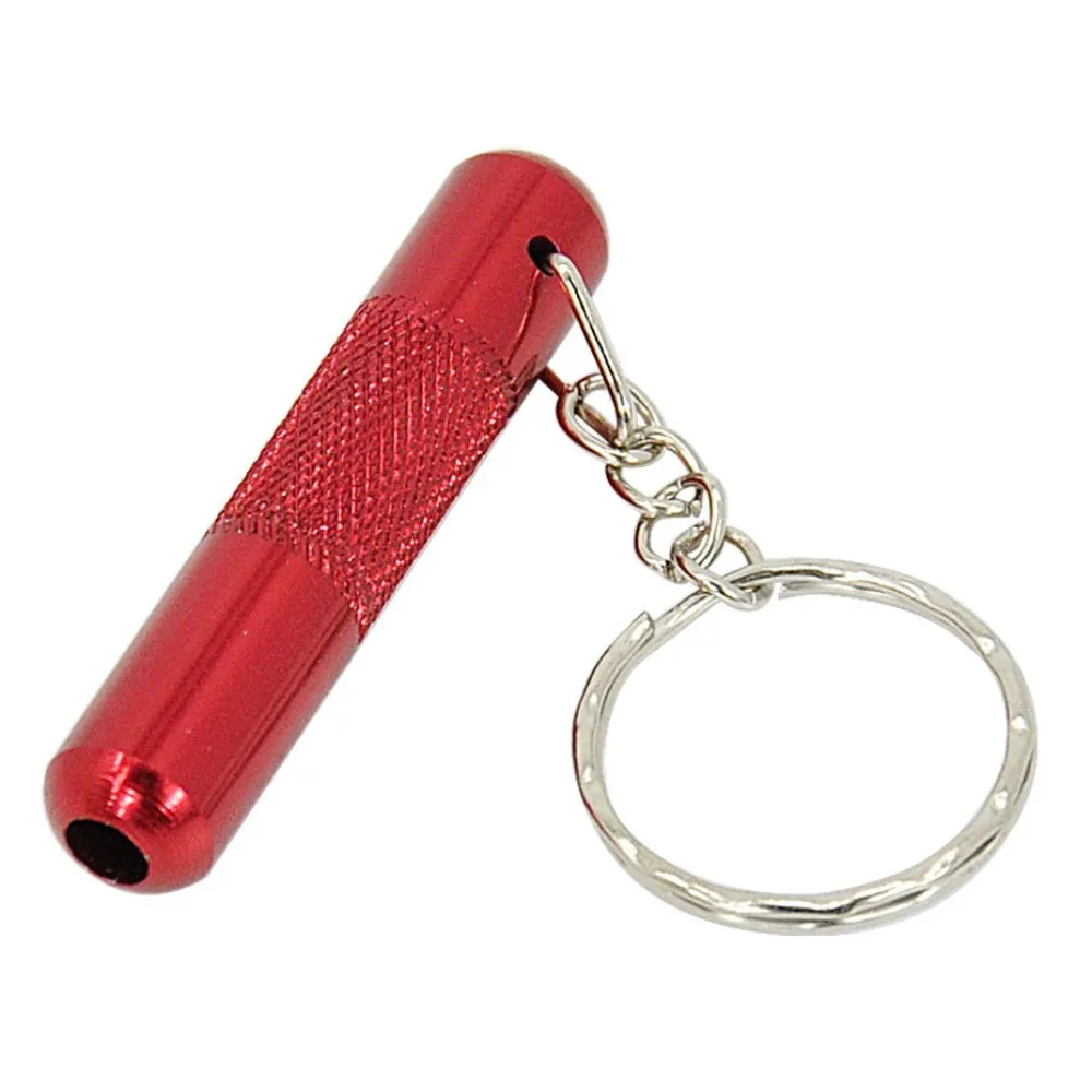 Keychain Snuff Pipe Portable Aluminum Alloy Mini Smoking Pipe Washable Reusable Small Pipe Pocket Travel Smoking Accessories view 2