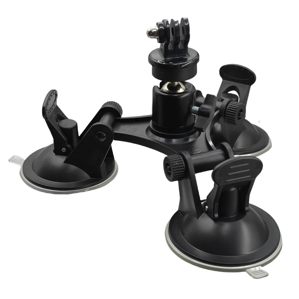 Tri-angle Car Suction Cup Glass Holder Tripod Mount for Insta360 X5 X4 X3 Dji Action 5 Pro 4 3 Hero 12 11 10 Camera Accessories image 2