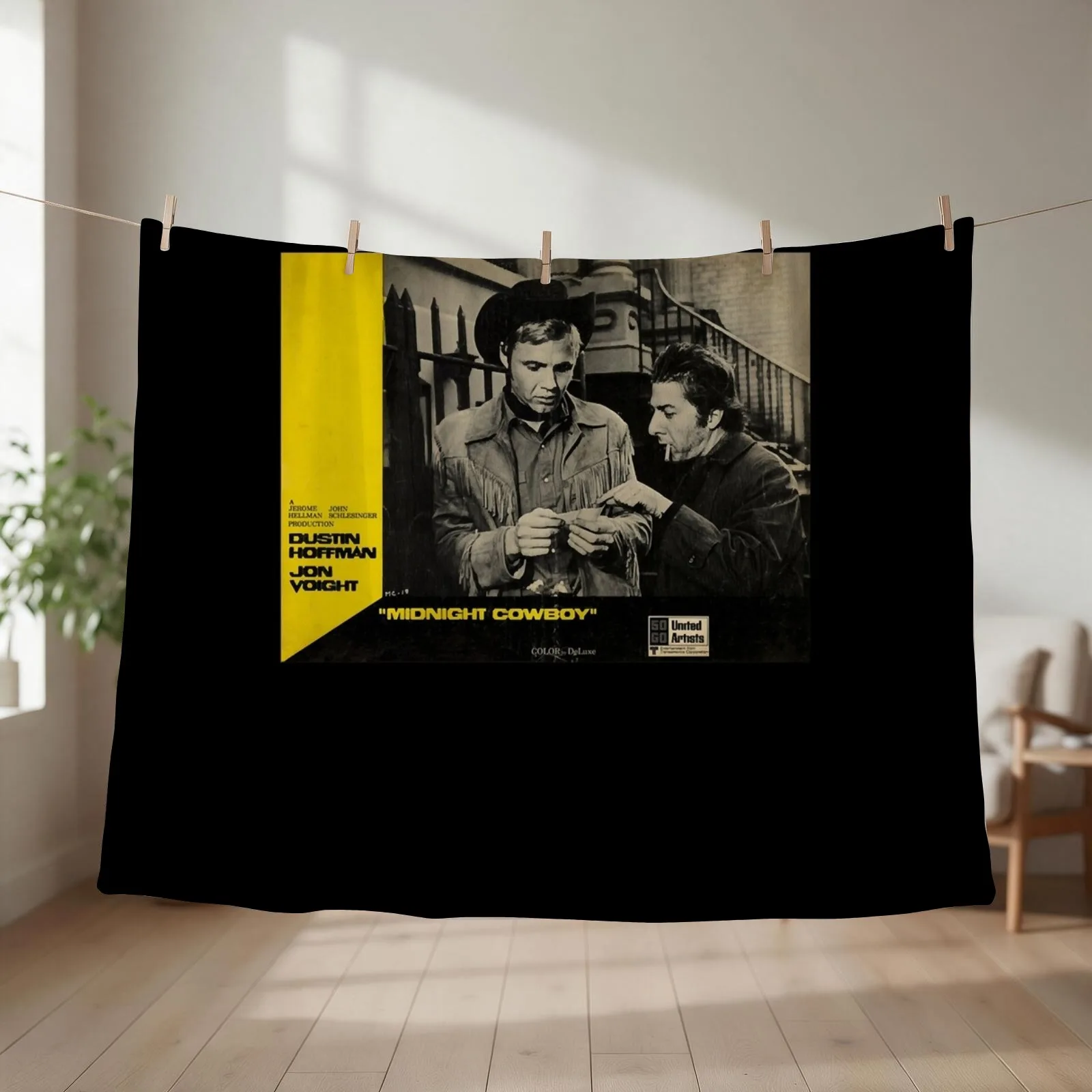 Midnight Cowboy Lobby Card Classic Throw Blanket couch cozy soft plush fuzzy picnic outdoor blanket