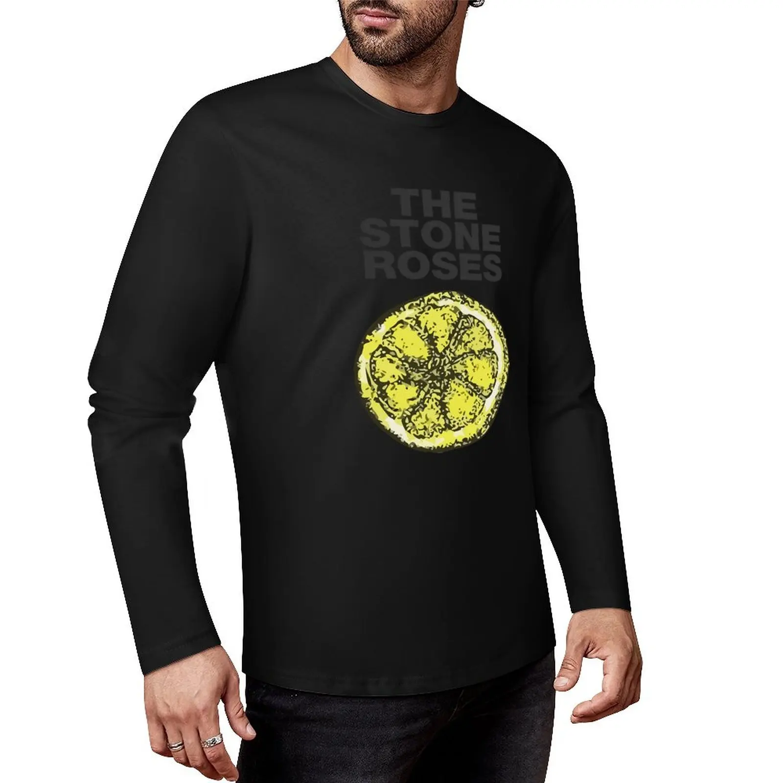 

Длинная футболка Stone Roses Merch The Stone Roses Lemon, возвышенная футболка, мужские большие и высокие футболки