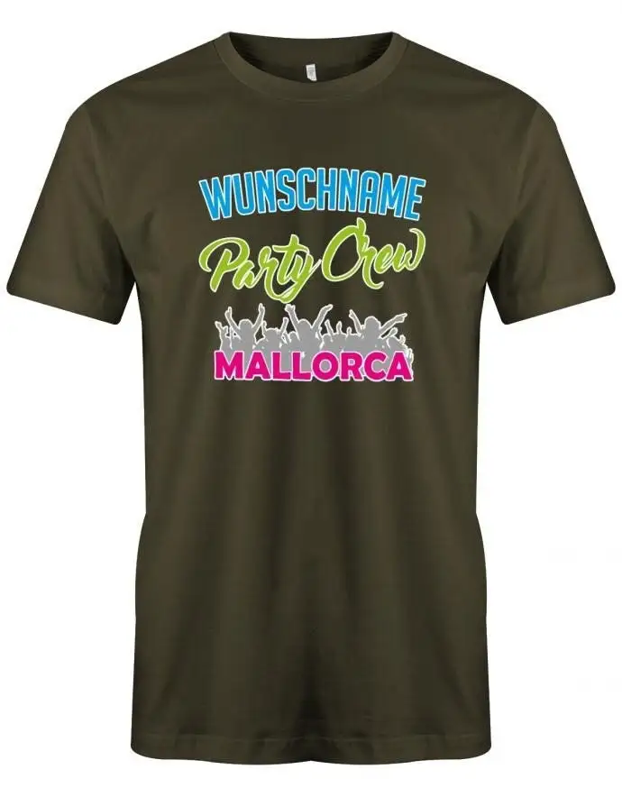 Wunschname Party Crew Mallorca Herren T Shirt