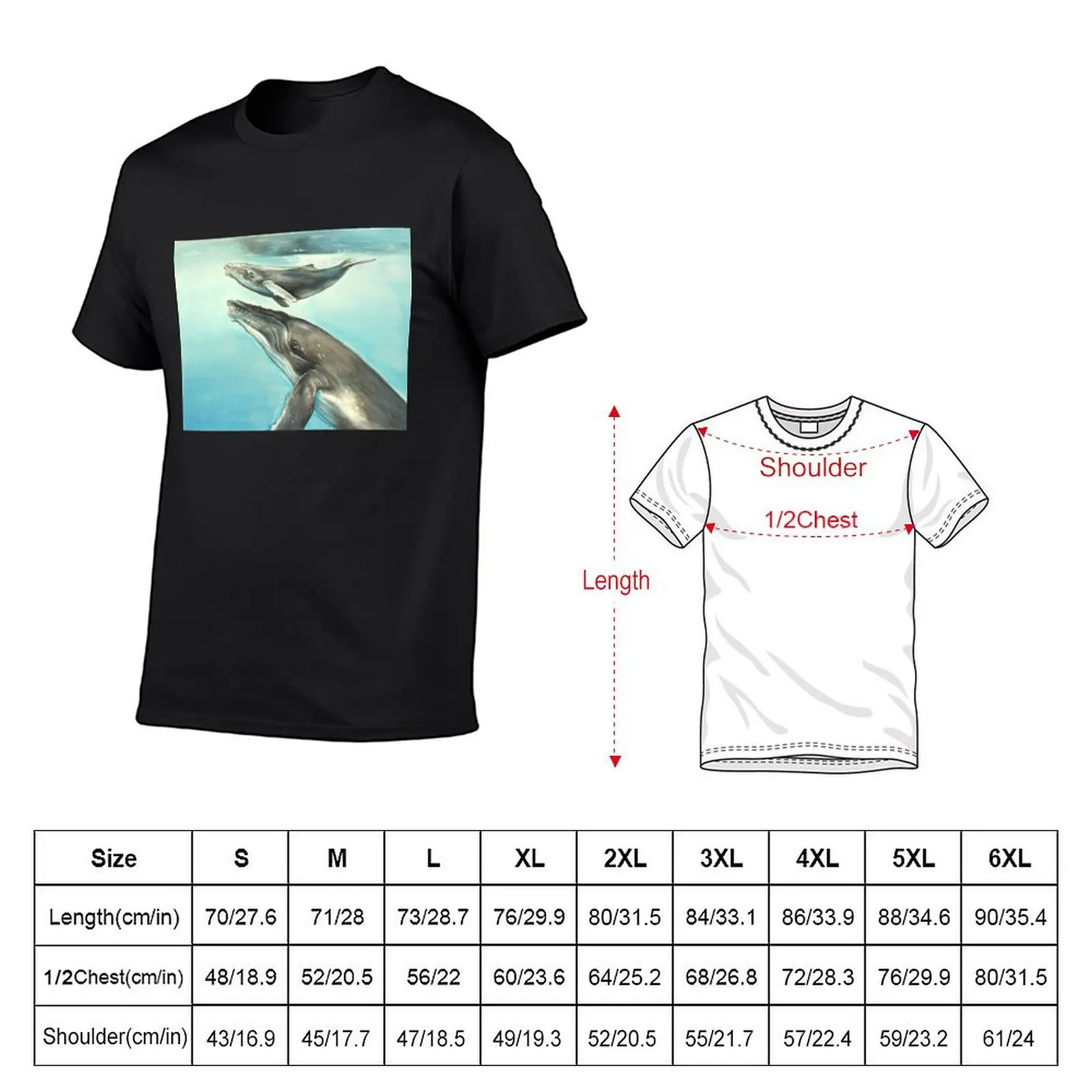 Humpback whale and calf T-Shirt baggy shirts anime t shirts cheap stuff rapper graphic tees black t shirts for men