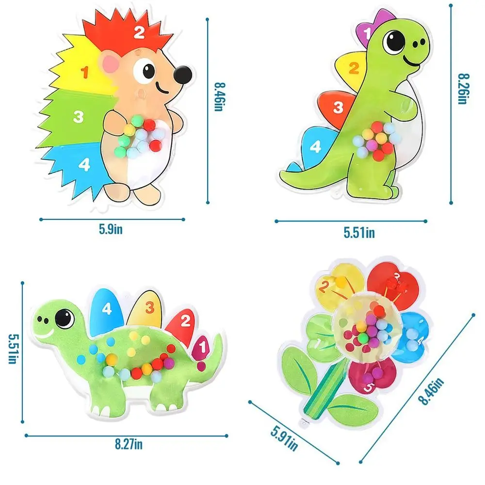 Juguetes de clasificación de colores a juego, juguetes sensoriales de aprendizaje para apretar, juguete antiestrés de erizo, educación temprana