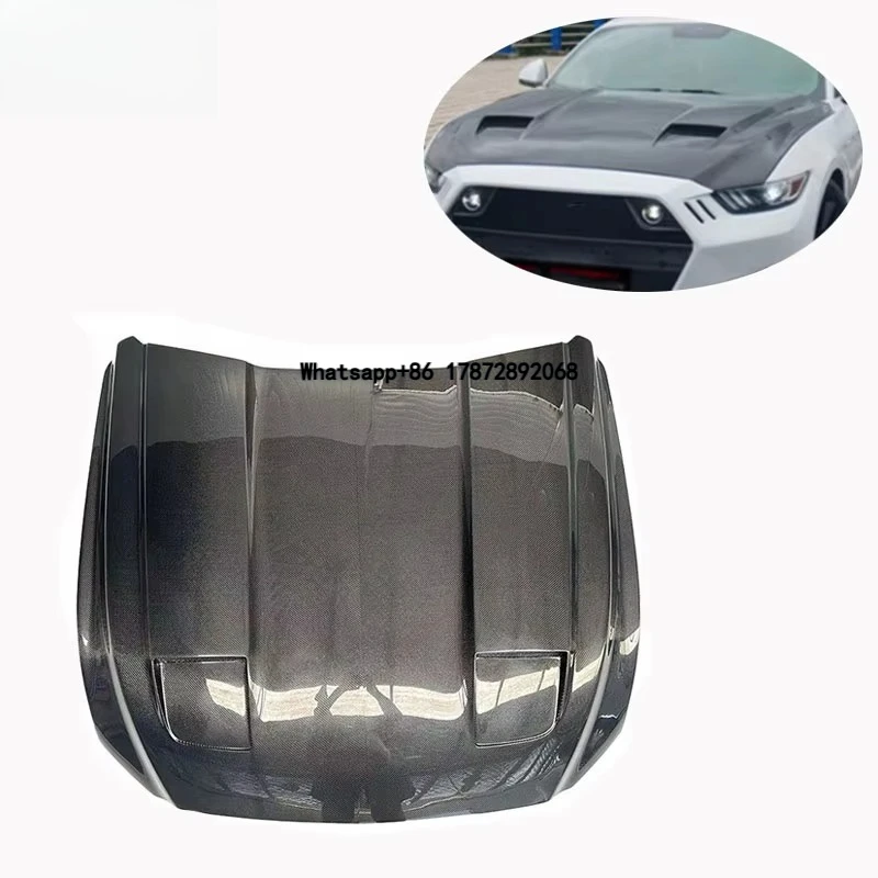 

Carbon Fiber for 2015-2017 Sixth Generation Mustang Carbon Fiber Engine Hood