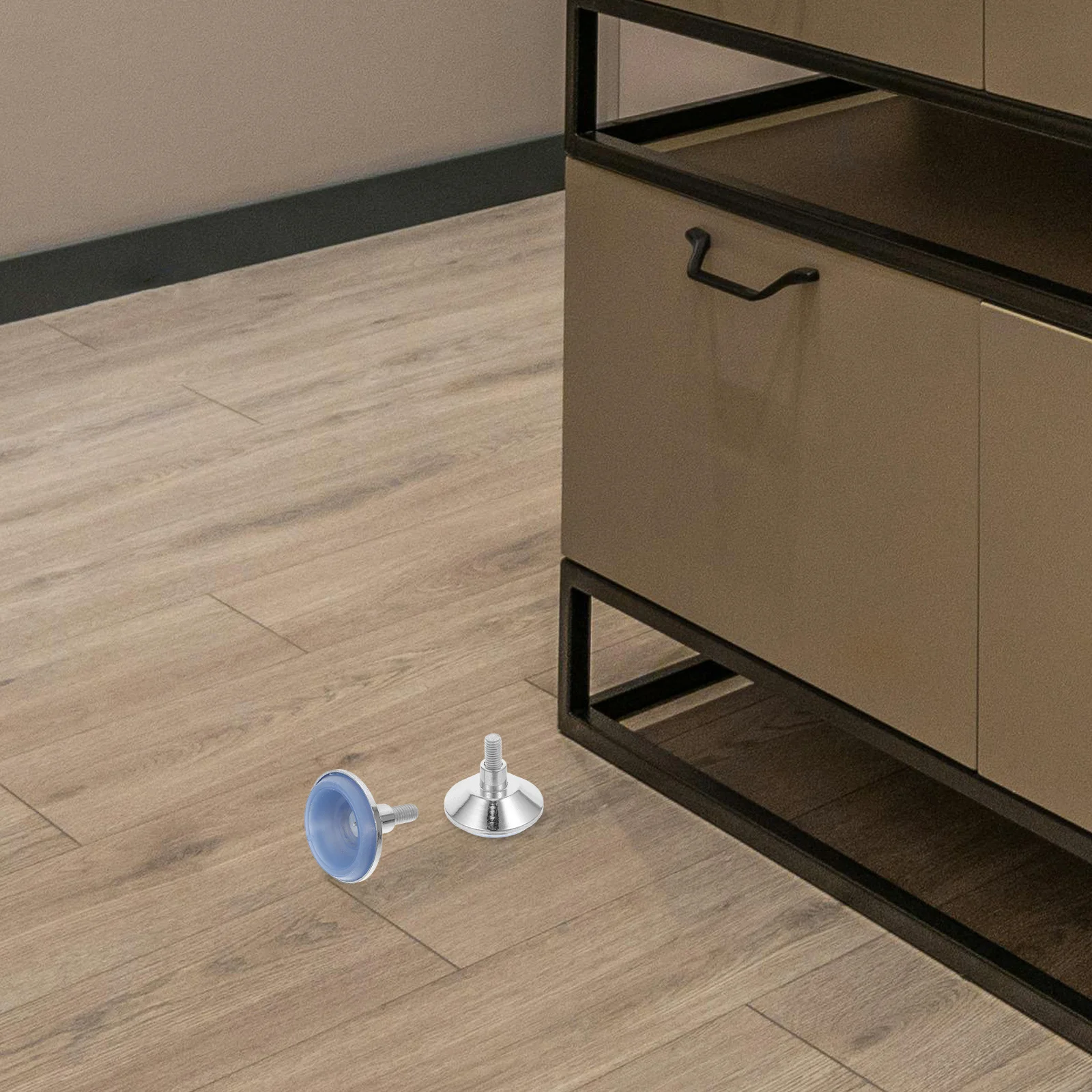 

4Pcs Adjustable Leveling Feet for Furniture Metal Screw-on Table Leg Levelers Cabinet Foot Pads Chair Stool Desk Anti-Slip